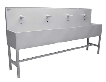 AUL 03 Automatische Edelstahl-Waschrinne
