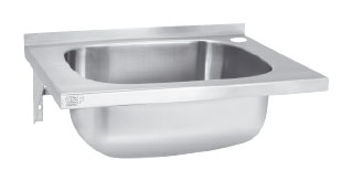 AUM 021 Edelstahl-Waschtisch für Wandmontage