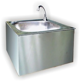 AUM 09 automatischer Edelstahl-Waschtisch