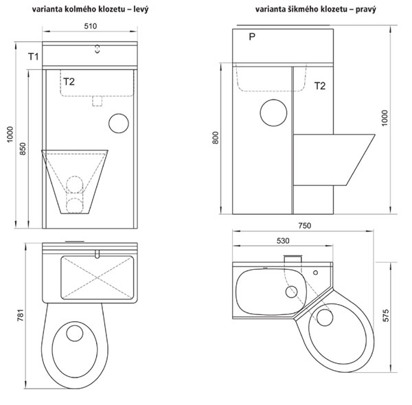 BSK 02 Sicherheits-Kombi-Set – Toilette und Waschbecken - Variantenlösungen