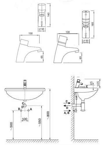 Schema - AUM 10 Opto-Elektronische Waschtischbatterie