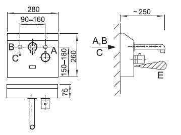 Schema - AUM 4 automatische Wandbatterie