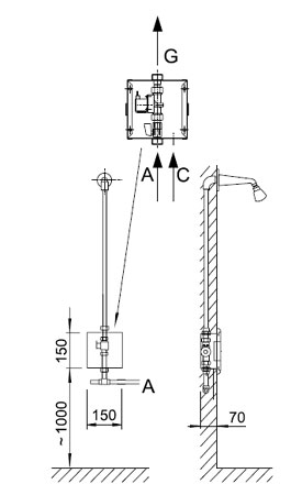 Schema - AUS 1 Duschbatterie