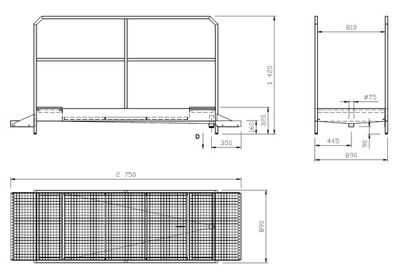 Schema - BDS 02 freistehende Desinfektionsfurt