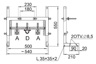 Schema - KB 1 Konsole für Bidet