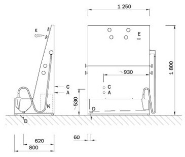 Schema - KMZ 01 Schürzenwäscher mit Handbürste und Sensor START/STOP
