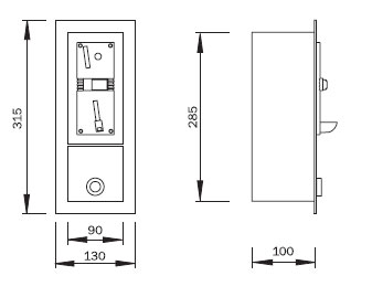 Schema - MAD 1 Münzautomat für Türen