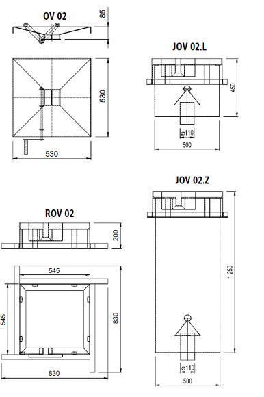Schema - OV 02 robuster Abwassereinlass