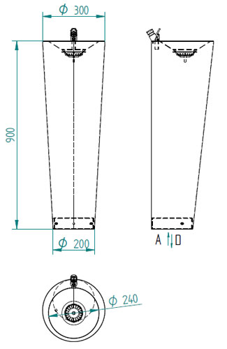 Schema - AFO 03 Edelstahl-Trinkbrunnen