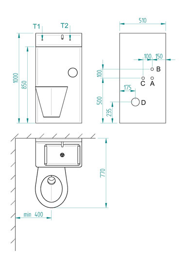 Schema - BSK 02 Sicherheits-Kombi-Set – Toilette und Waschbecken - Variantenlösungen    