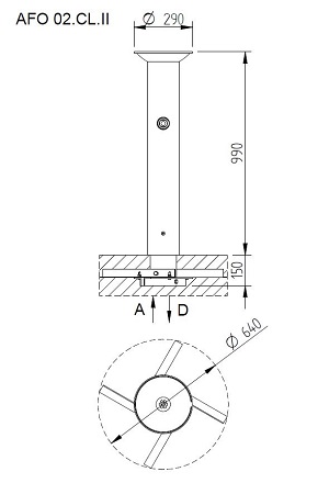 Schema - AFO 02 Edelstahl-Trinkbrunnen