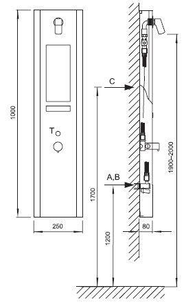 Schema - SA 2 Duscharmatur