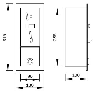 Schema - MAS 1 Münzautomat für 1 Dusche